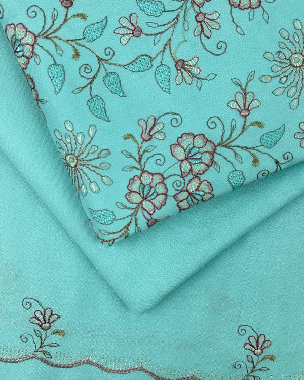 3Pc Alpine Embroidered With Embroidered Border Shawl AEBS-W25-0026