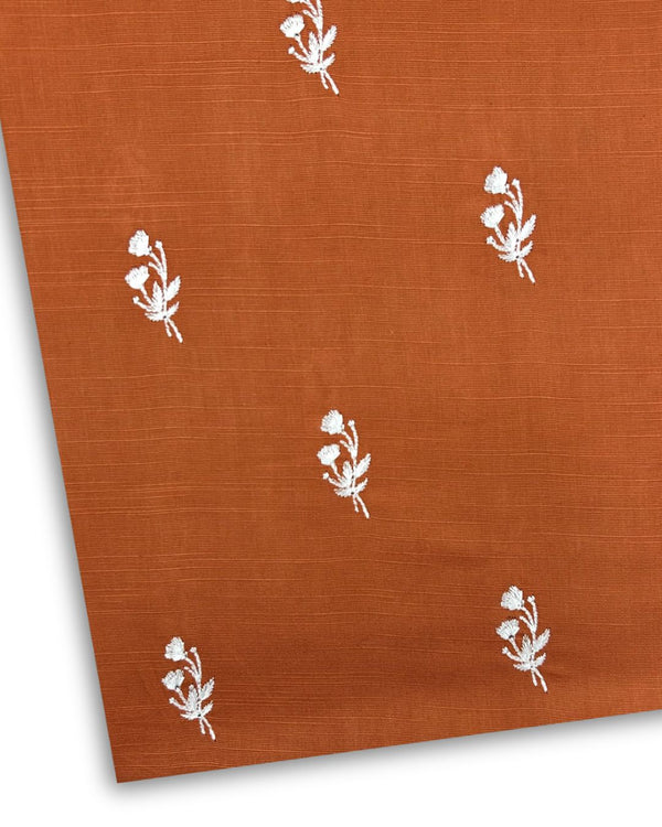 Embroidered Khaddar Rust EK-W25-0061