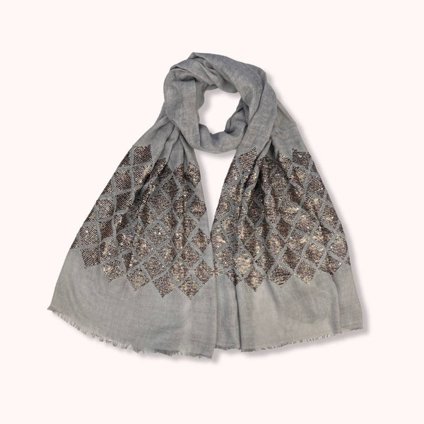 Pashmina Sequin Work Shawl APSS-W25-0061