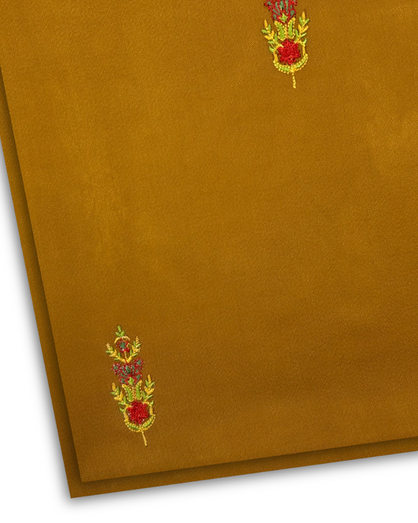 2Pc Multi Embroidered Alpine Mustard MEA-W25-0011