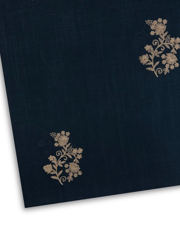 Embroidered Khaddar Steel Blue EK-W25-0039