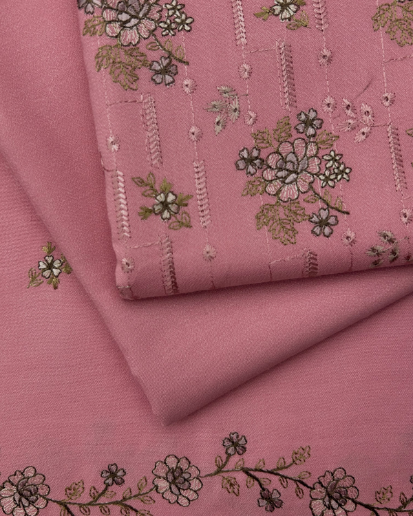 3Pc Alpine Embroidered With Embroidered Border Shawl AEBS-W25-0005