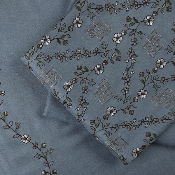 3Pc Alpine Embroidered With Embroidered Border Shawl AEBS-W25-0012