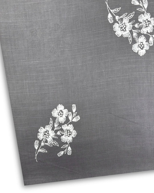 Embroidered Khaddar Grey EK-W25-0065