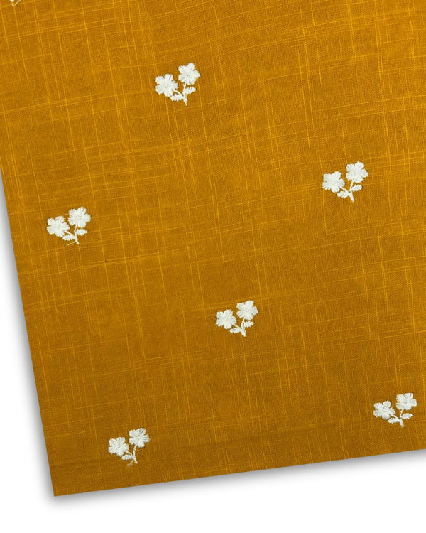 Embroidered Khaddar Mustard EK-W25-0042