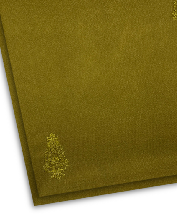 2Pc Multi Embroidered Alpine Olivish Mustard MEA-W25-0015