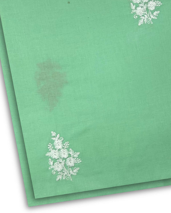 2Pc  Cotton Embroidered Mint PMEL-W25-0015