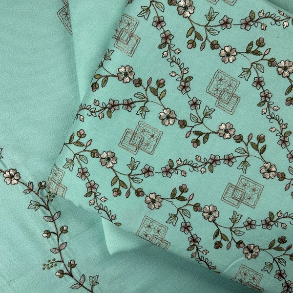 3Pc Alpine Embroidered With Embroidered Border Shawl AEBS-W25-0013