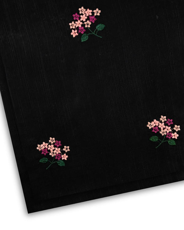 2Pc Multi Embroidered Khaddar Black MEKT-W25-0069