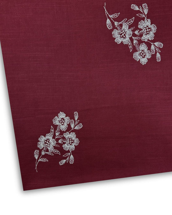Embroidered Khaddar Maroon EK-W25-0067
