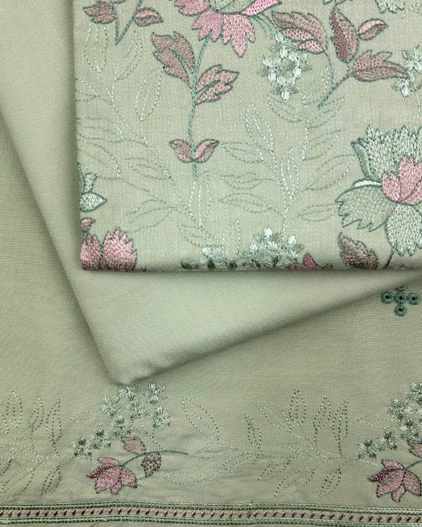 3Pc Alpine Embroidered With Embroidered Border Shawl AEBS-W25-0051