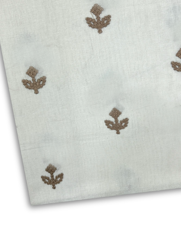 Embroidered Khaddar White EK-W25-0088