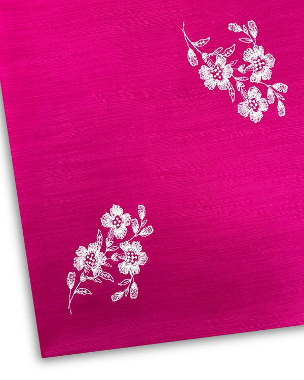 Embroidered Khaddar Hot Pink EK-W25-0068
