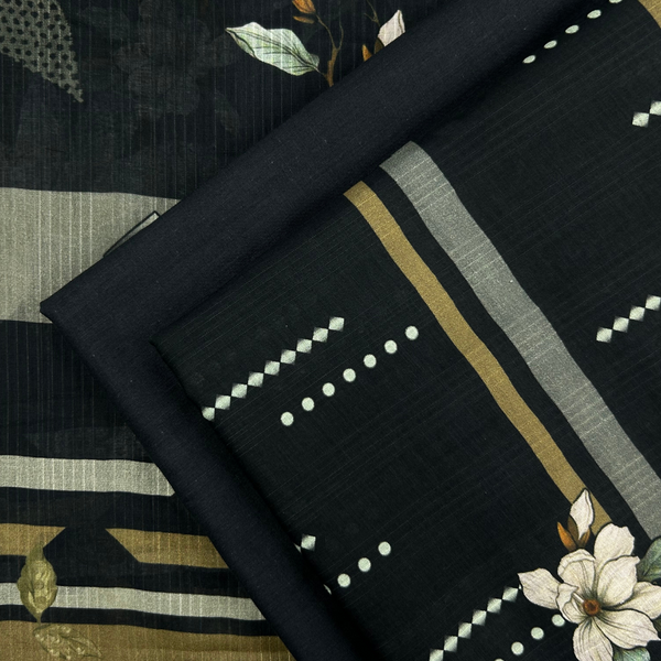 3pc Digital Printed Textured Lawn with Voil Dupatta DPLTV-S25-0007