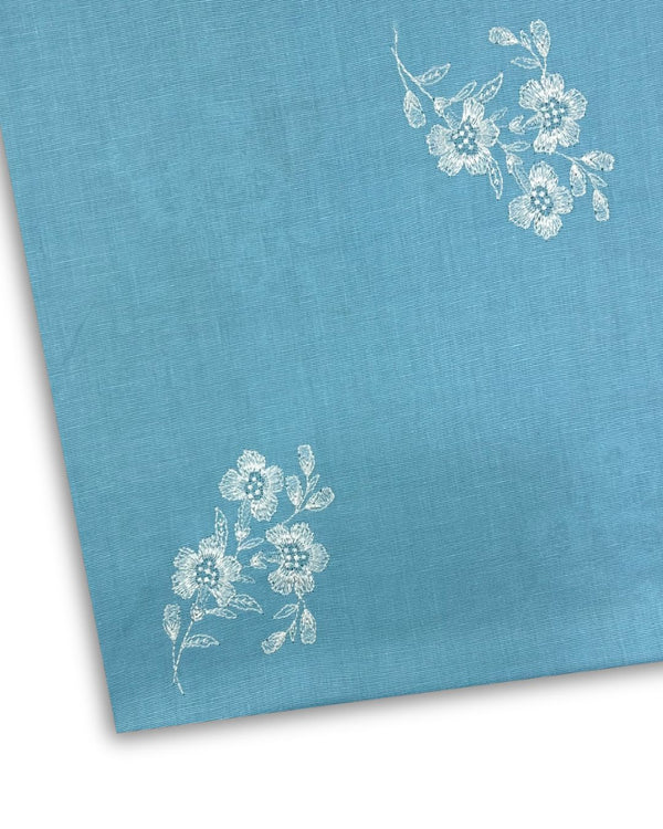 Embroidered Khaddar Sky Blue EK-W25-0070