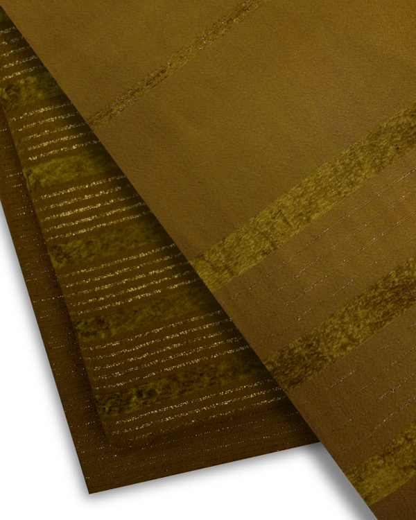 3Pc Alpine Velvet with Golden Stripe Golden Brown AVGS-W25-0008