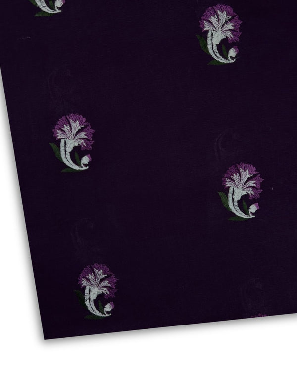 Multi Embroidered Khaddar Plum MEK-W25-0015