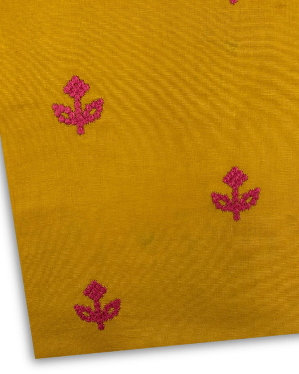 Embroidered Khaddar Mustard EK-W25-0091
