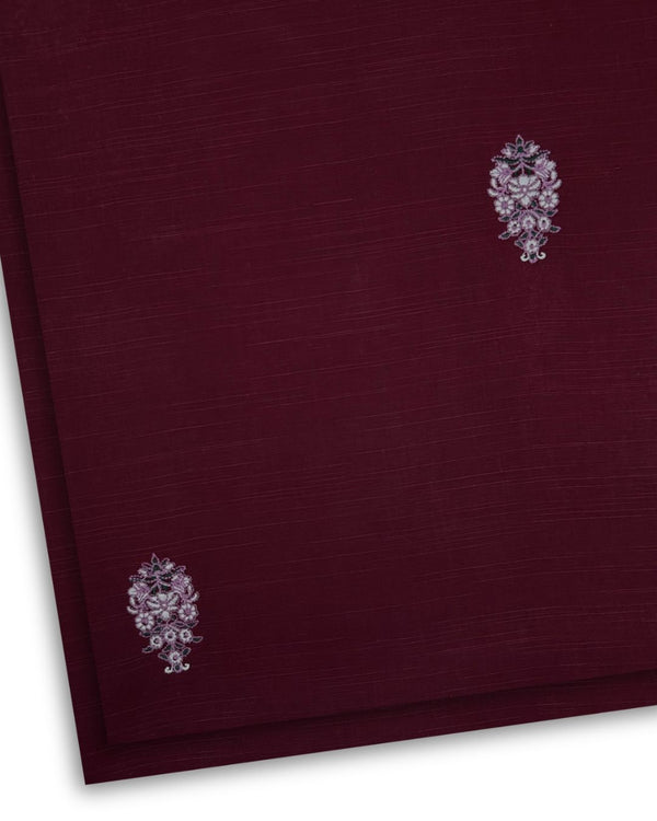 2Pc Multi Embroidered Khaddar Deep Maroon MEKT-W25-0071