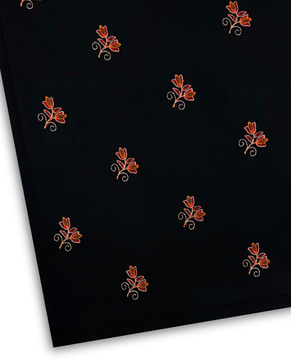 2Pc Multi Embroidered Khaddar Black MEKT-W25-0062