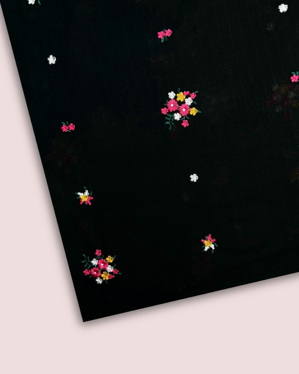 Multi Embroidered Black Lawn MEL-S25-107