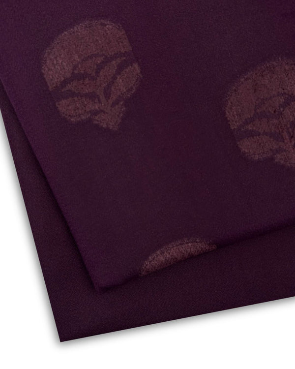 2Pc Alpine Jacquard Velvet Plum AJV-W25-0001