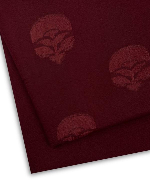 2Pc Alpine Jacquard Velvet Maroon AJV-W25-0011