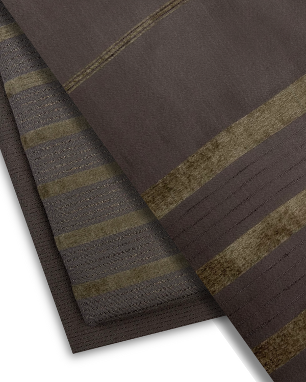 3Pc Alpine Velvet with Golden Stripe Grey AVGS-W25-0009