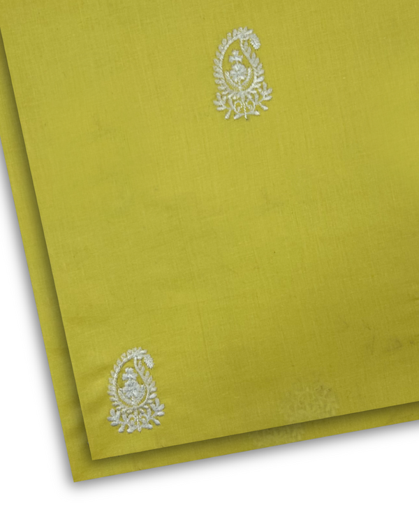 2Pc Cotton Embroidered Olive PMEL-W25-0022