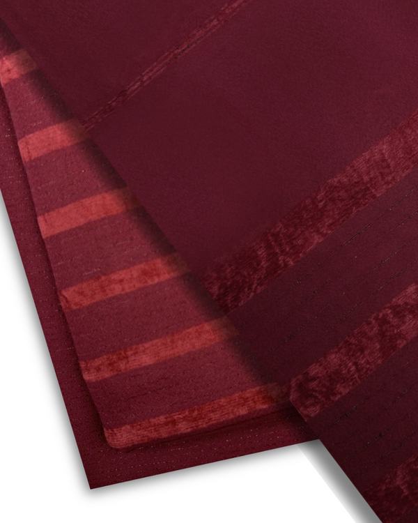 3Pc Alpine Velvet with Golden Stripe Maroon AVGS-W25-0010