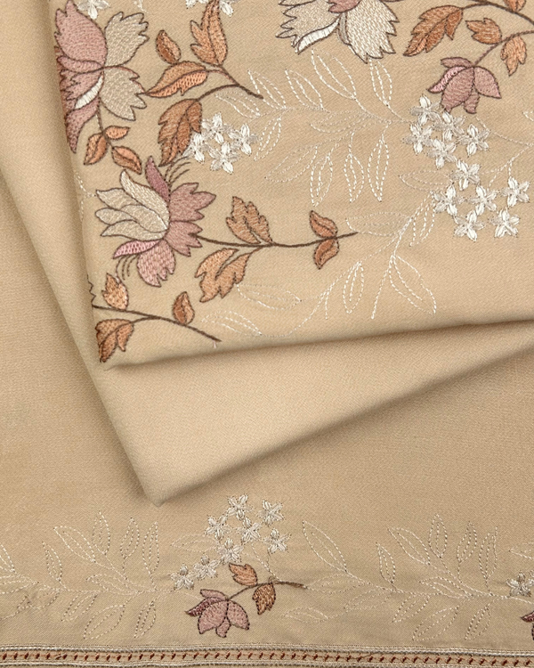 3Pc Alpine Embroidered With Embroidered Border Shawl AEBS-W25-0054