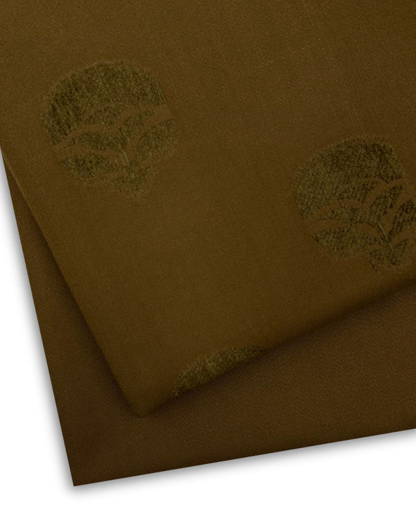 2Pc Alpine Jacquard Velvet Brown AJV-W25-0014