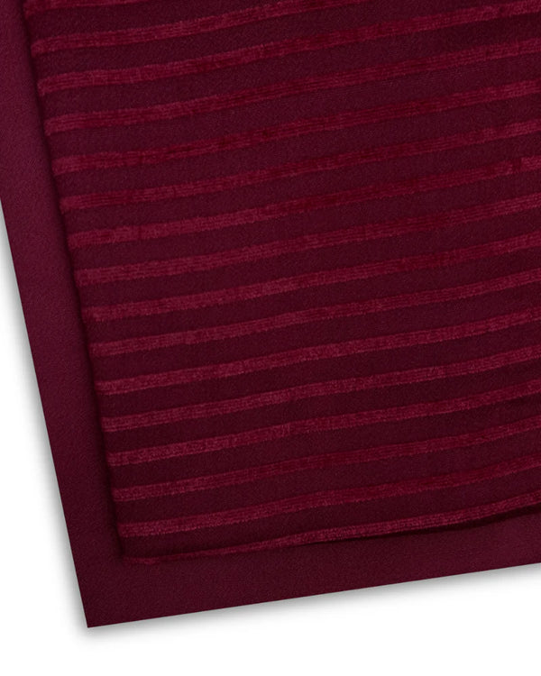 2Pc Alpine Jacquard Velvet Maroon AJV-W25-0005