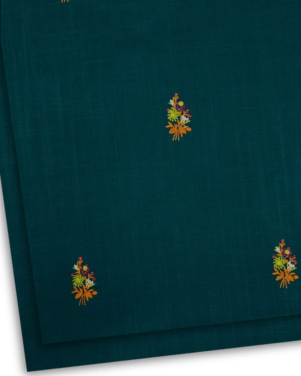 2Pc Multi Embroidered Khaddar Teal MEKT-W25-0072