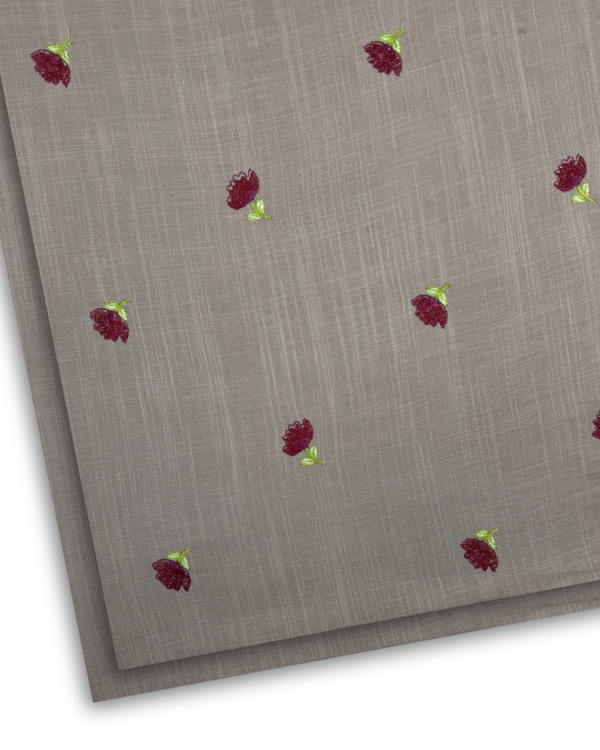 2Pc Multi Embroidered Khaddar Grey MEKT-W25-0063