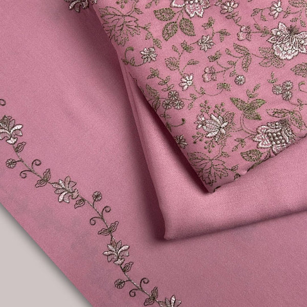 3Pc Alpine Embroidered With Embroidered Border Shawl AEBS-W25-0017