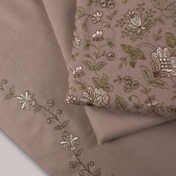 3Pc Alpine Embroidered With Embroidered Border Shawl AEBS-W25-0018