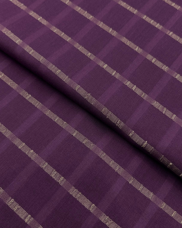Stripe Maisuri Lawn Plum SML-S25-0056