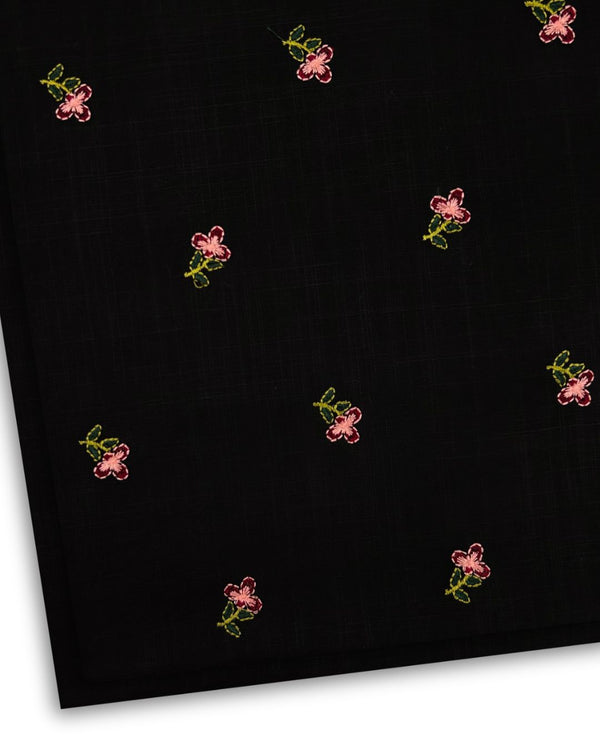 2Pc Multi Embroidered Khaddar Black MEKT-W25-0073