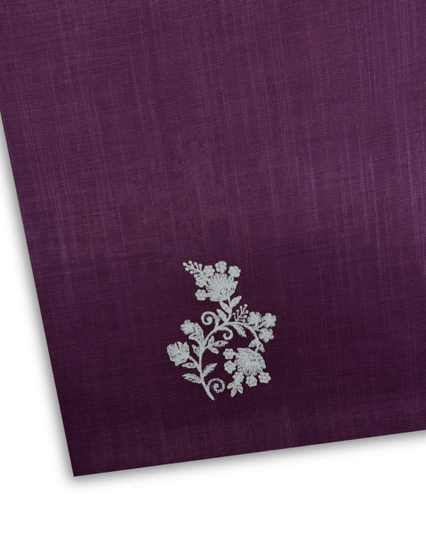 Embroidered Khaddar Plum  EK-W25-0031
