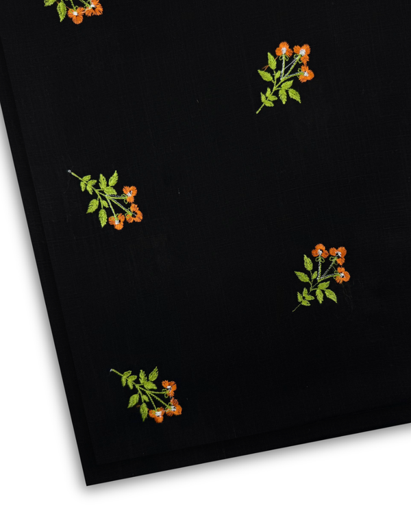 2Pc Multi Embroidered Khaddar Black MEKT-W25-0064