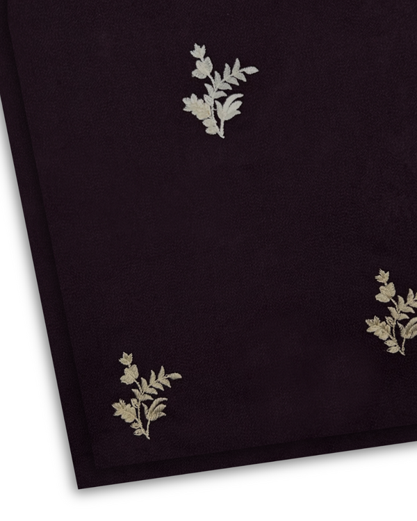 2Pc Multi Embroidered Alpine Deep Coffee MEA-W25-0003