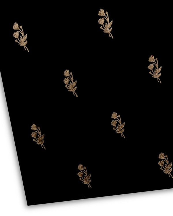 2Pc Embroidered Lawn Black PMEL-S25-0080