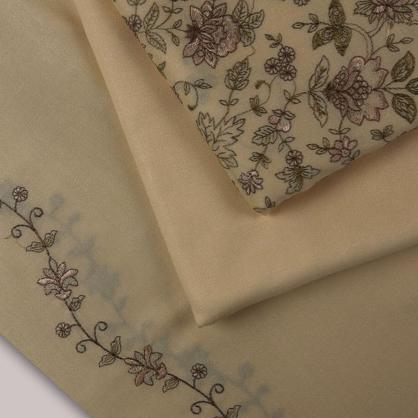 3Pc Alpine Embroidered With Embroidered Border Shawl AEBS-W25-0019