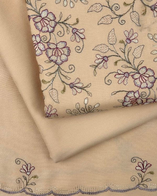 3Pc Alpine Embroidered With Embroidered Border Shawl AEBS-W25-0024