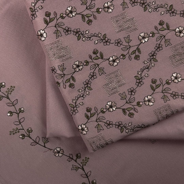 3Pc Alpine Embroidered With Embroidered Border Shawl AEBS-W25-0009