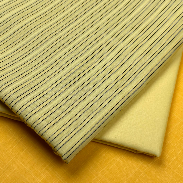 2Pc Black Stripe Lawn Lemon BSLW-B25-0004