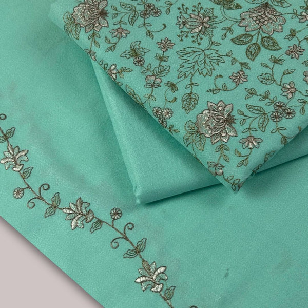 3Pc Alpine Embroidered With Embroidered Border Shawl AEBS-W25-0022
