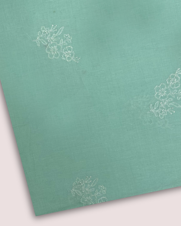 Embroidered Motif Fabric Ice Blue EMF-S25-0087