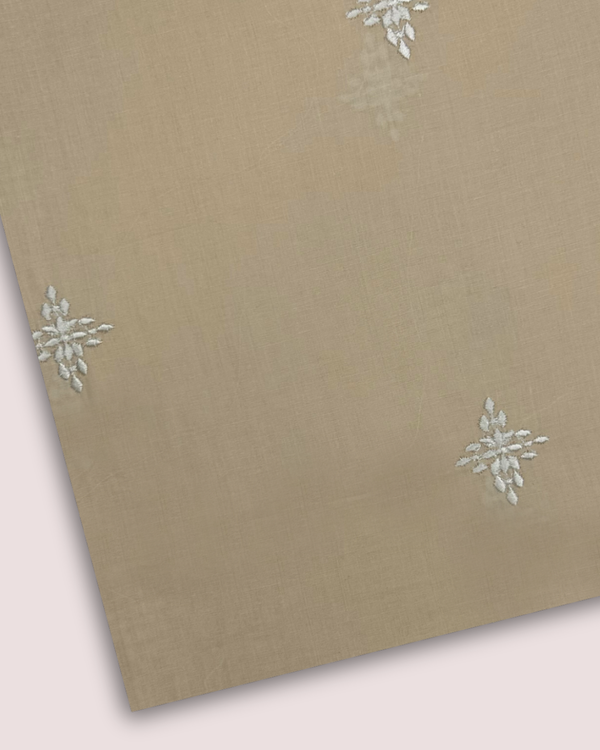Embroidered Motif Fabric Cream EMF-S25-0088